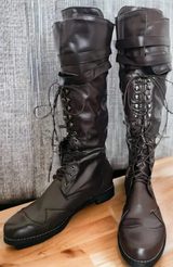 Men's shoes men's boots boots rivets - WOMONA.COM