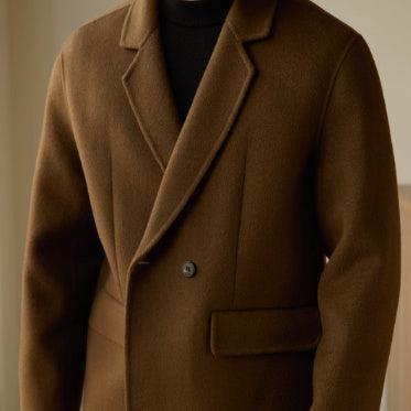 Men's High-end Casual Padded Woolen Coat - WOMONA.COM