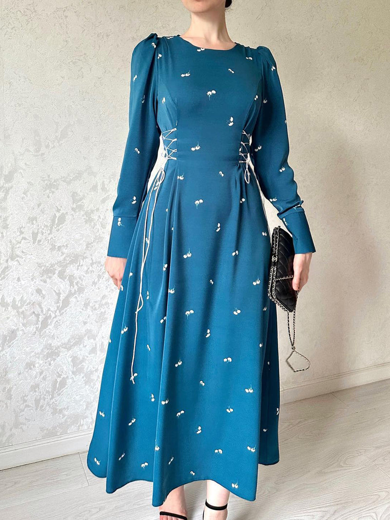 Women's Elegant Long Waist Dress - WOMONA.COM