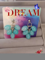 Crystal Short Candy-colored Earrings - WOMONA.COM