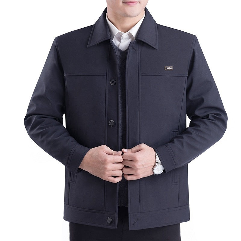 Middle-aged Men's Casual Jacket Autumn Outerwear Top - WOMONA.COM