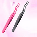 Stainless Steel Beauty Tools Eyelash Curler Aid Tweezers - WOMONA.COM