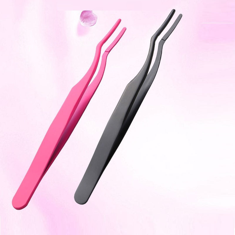 Stainless Steel Beauty Tools Eyelash Curler Aid Tweezers - WOMONA.COM