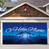 Christmas Background Hanging Cloth Garage Door Patch Holiday Party