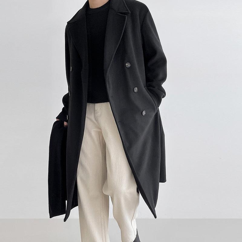 Woolen Coat Men's Mid-length Autumn And Winter Korean Style - WOMONA.COM