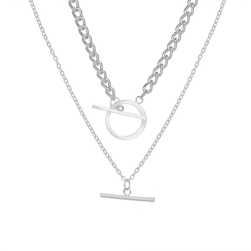 Double OT Chain Necklace - WOMONA.COM