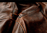 Motorcycle Short Stone Grinding Worn Coat - WOMONA.COM