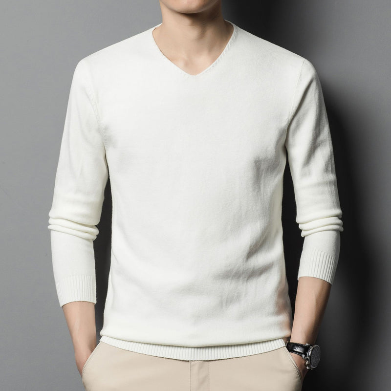 Men's Autumn Bottoming Shirt Inner Knitted Sweater - WOMONA.COM