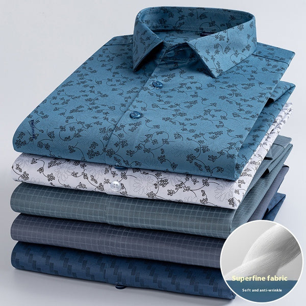 Camisa de manga larga para jóvenes con estampado floral de moda de primavera y otoño para hombres