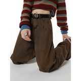 Retro Brown Jeans For Women - WOMONA.COM