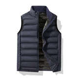 Plus Size Down Stand-up Collar Thermal Thick Graphene Vest Waistcoat - WOMONA.COM