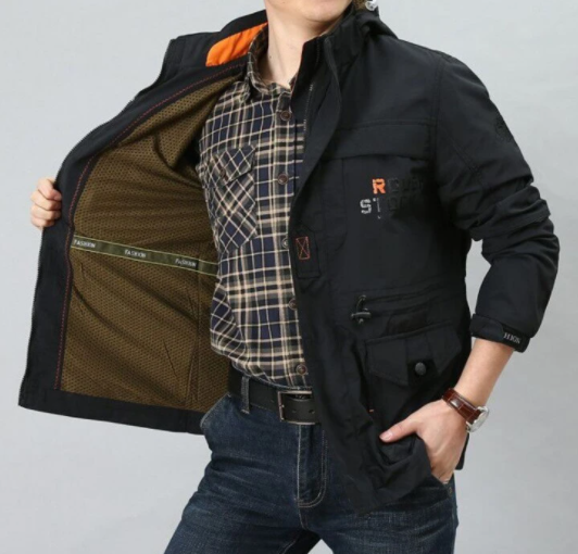 Spring thin Jacket jacket Men's casual outdoor - WOMONA.COM