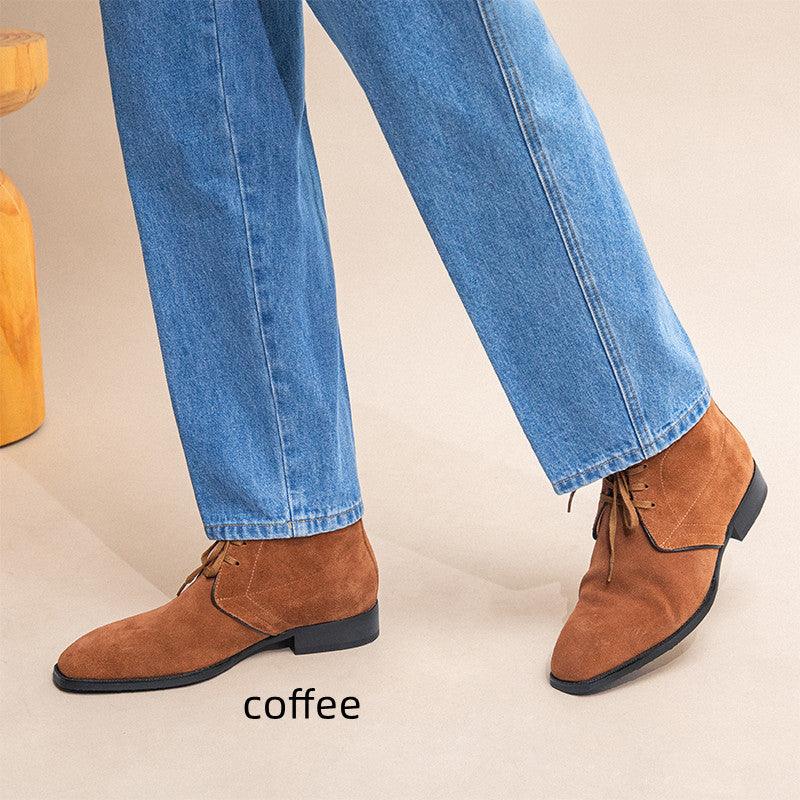 Top Layer Cowhide Boots For Men - WOMONA.COM