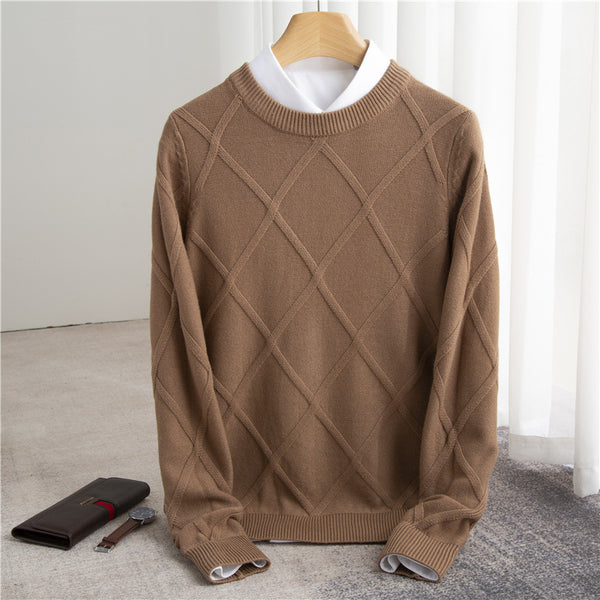 Fashion Woolen Sweater Men's Solid Color - WOMONA.COM