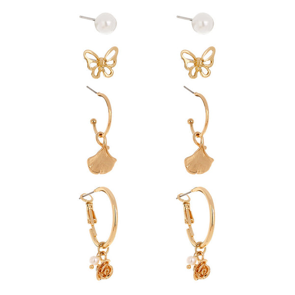 Butterfly Maple Leaf Flower Earrings - WOMONA.COM