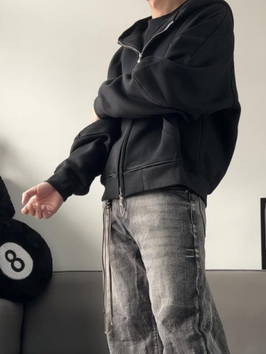 Heavyweight 500g Cardigan Hoodie For Men And Women - WOMONA.COM