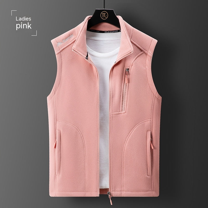 Fleece Loose Polar Fleece Vest - WOMONA.COM