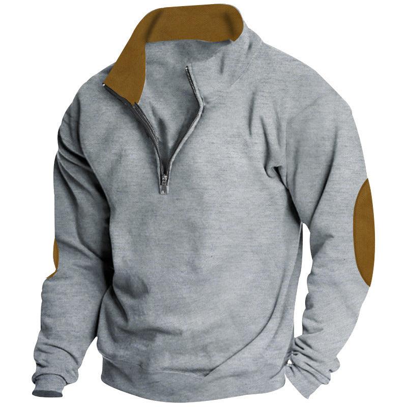 Casual Multicolor Stand Collar Long Sleeve Sweater - WOMONA.COM