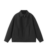 Autumn Fashion Simple Jacket Coat Japanese Black - WOMONA.COM