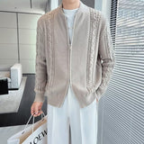 Design Sense Niche Zipper Knitted Cardigan For Men - WOMONA.COM