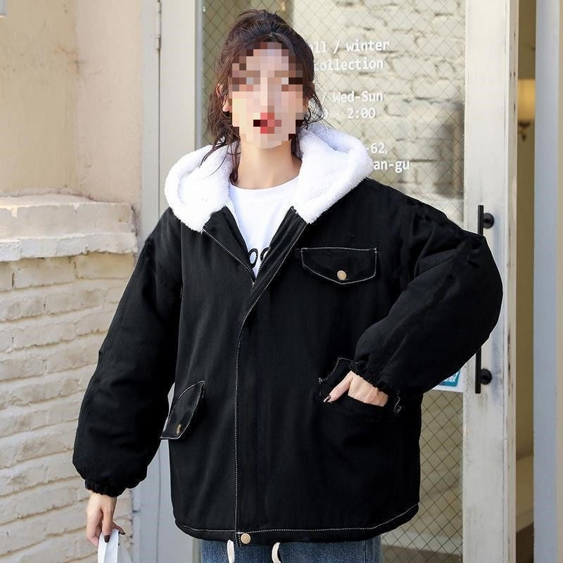 Winter Wear Cotton-padded Fleece-lined Thickened Coat - WOMONA.COM