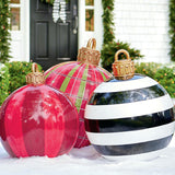 Christmas Ornament Ball Outdoor Pvc 60CM Inflatable Decorated Ball - WOMONA.COM