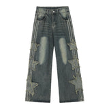 Gerade Jeans mit XINGX-Patch im amerikanischen Stil