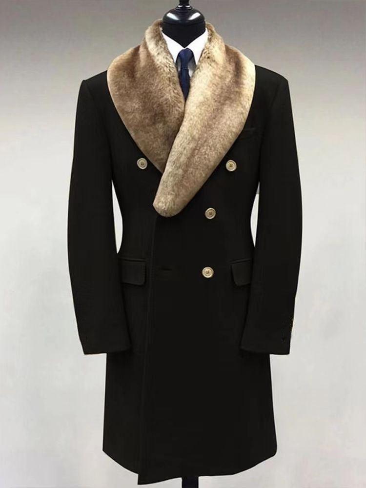 Solid Color Mid-length Pocket Casual Coat - WOMONA.COM