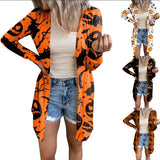 European And American Halloween Theme Printed Coat Small Cardigan Women's Clothing