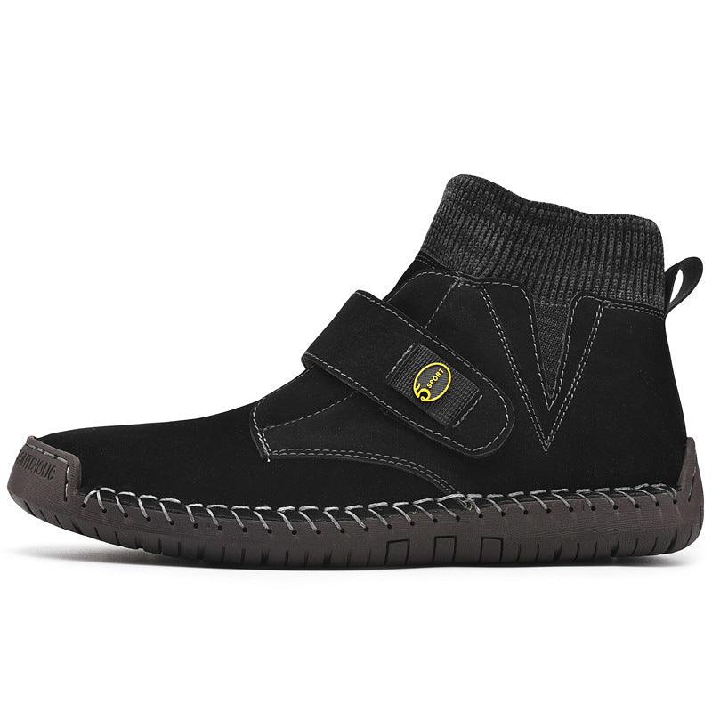 Velcro Shoes Men Ankle Boots - WOMONA.COM