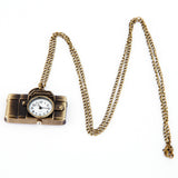 Vintage Small Camera Pocket Watch Necklace - WOMONA.COM