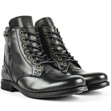 Men Cowboy Boots Retro Lace-up Martin Boot - WOMONA.COM