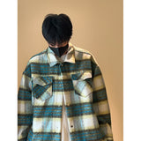 Men's And Women's Loose Shirt Plaid Coat Top - WOMONA.COM