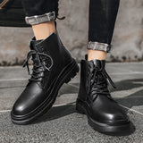 Fashion Personality Side Zipper Martin Boots For Men - WOMONA.COM