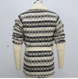 Men's Thickened Brocade Sweater Mid-length Coat - WOMONA.COM