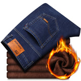 Thickened Plush Jeans Keep Men Warm In Winter - WOMONA.COM