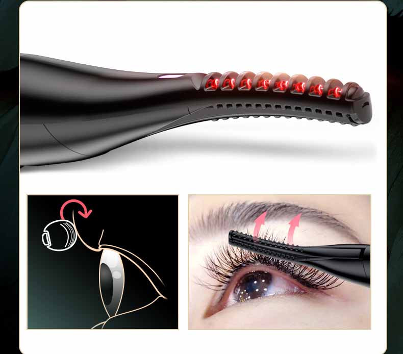 Electric Eyelash Curler Brush Double-Sided Heated Eyelash Curler For Ladies Makeup Tools - WOMONA.COM