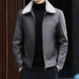 Leather Down Jacket Men's