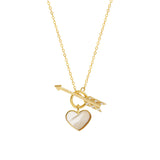 Romantic Heart Necklace Copper Zircon Pendant Necklace - WOMONA.COM