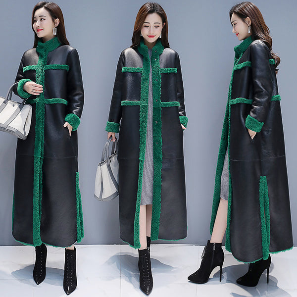 Fleece-lined Thick Lamb Wool Coat For Women - WOMONA.COM