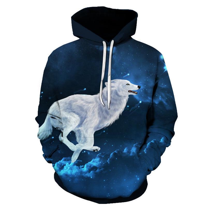 Fall Pullover Hoodie Pitbull Pattern Casual Top - WOMONA.COM