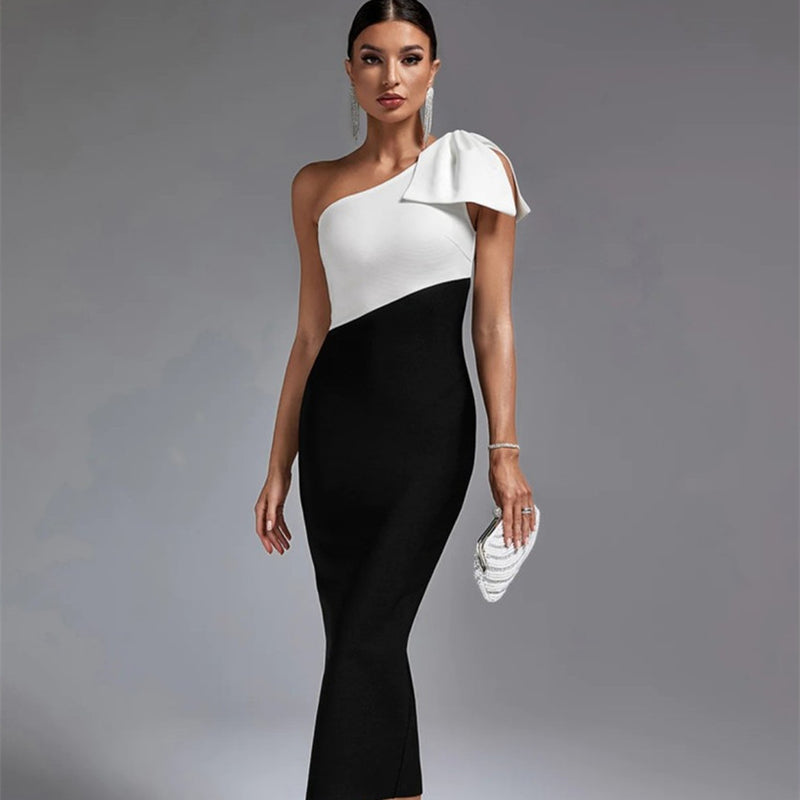 Casual Long Bandage One-piece Dress - WOMONA.COM