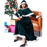 Christmas Outfit Two-tone Shawl Dress - WOMONA.COM