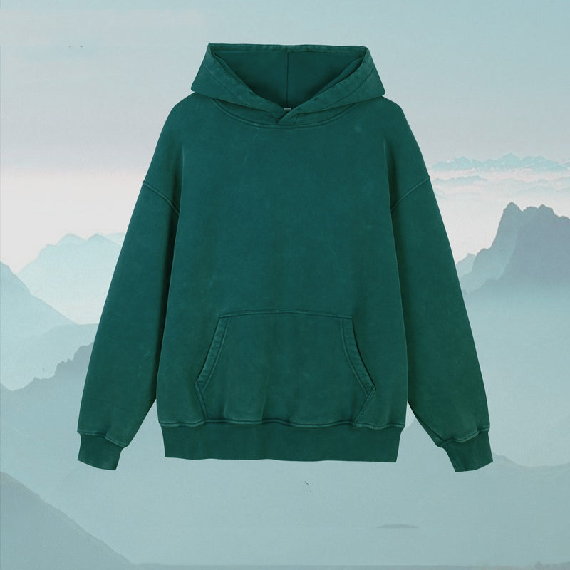 Velvet Padded Hooded Sweatshirt Male