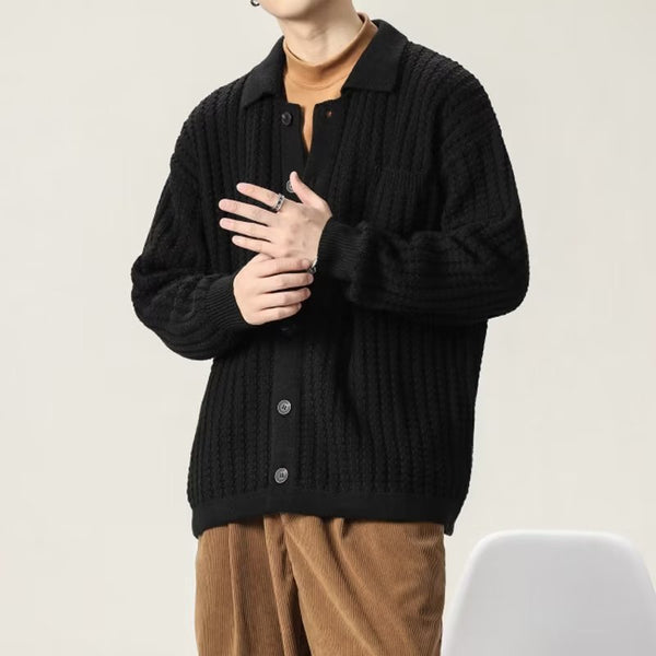 Loose Oversized Solid Color Knit Sweater - WOMONA.COM