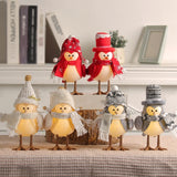 Adornos decorativos para mesa de regalo navideño con pájaro luminoso de Navidad de Jingchen