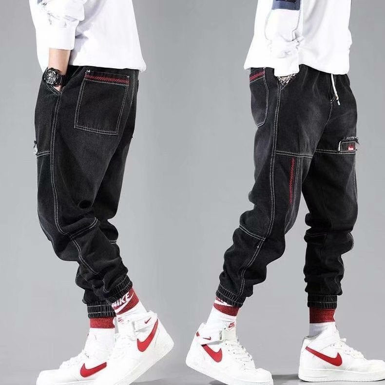 Plus Size Wide Leg Harem Casual Pants For Men - WOMONA.COM