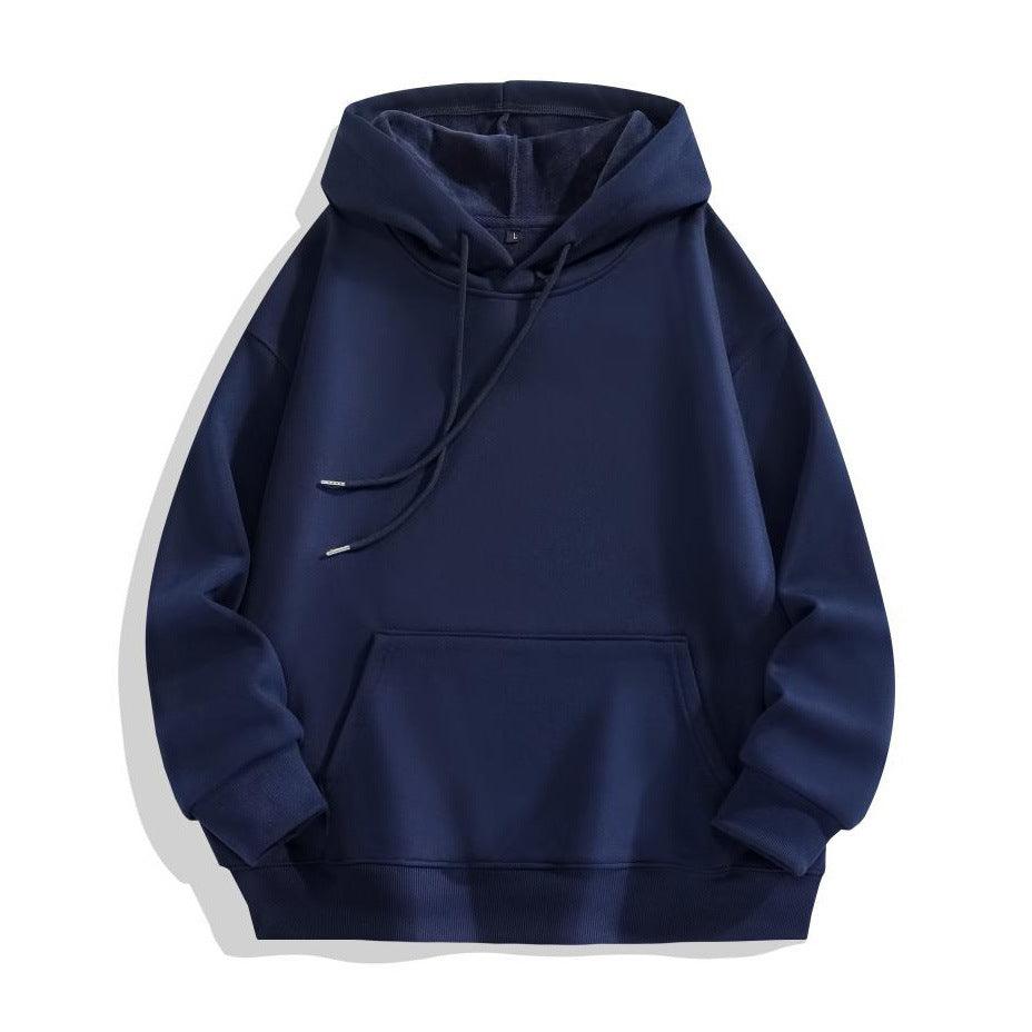 Heavy-duty Pure Cotton Hoodie With Plush Shoulder Loose Jacket - WOMONA.COM