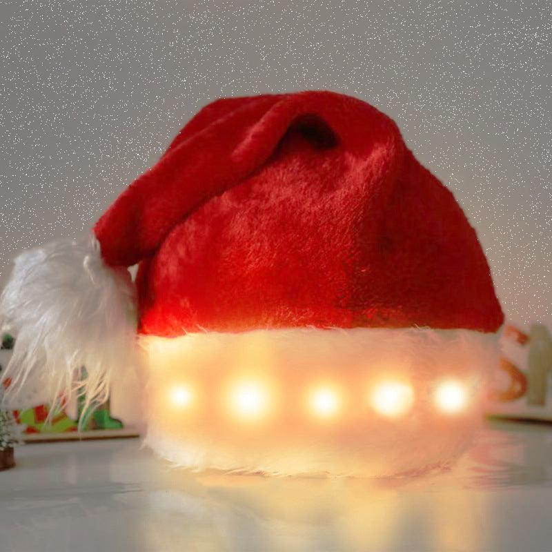 Hat LED Light Plush Children's Adult Christmas - WOMONA.COM