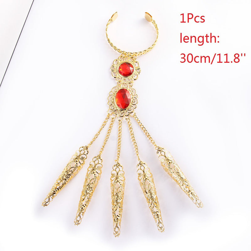 Famous Ethnic Style Ancient Belly Dance Set Dance Props Nails - WOMONA.COM